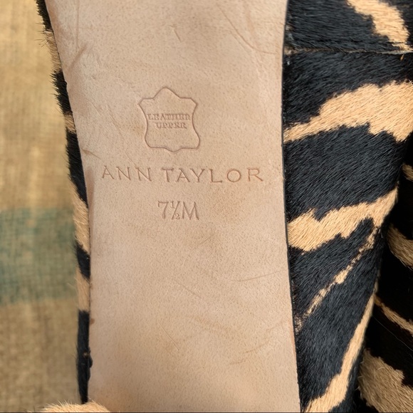 Ann Taylor Zebra Animal Print Calf Hair Heels - Picture 6 of 6